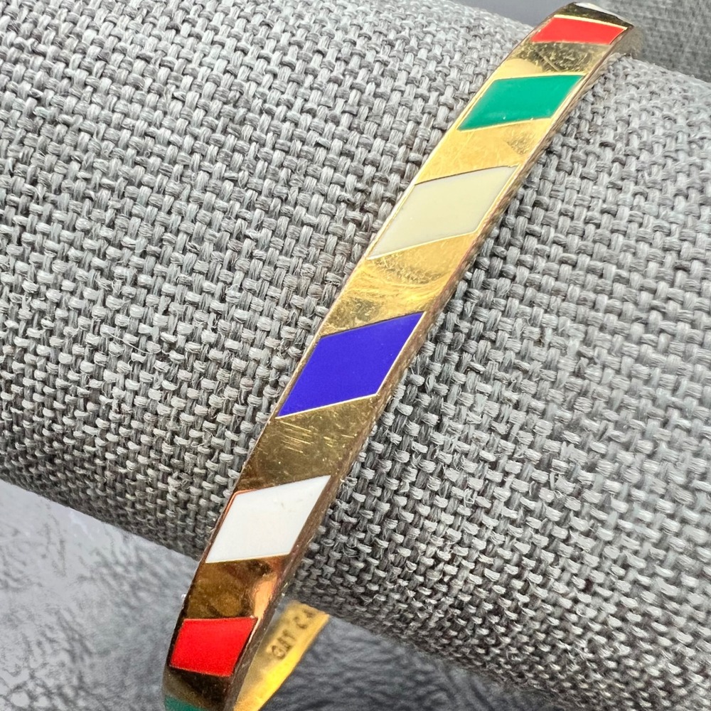 Kate Spade Get Carried Away Bangle OS Gold Multi‎ EXC - Picture 1 of 7